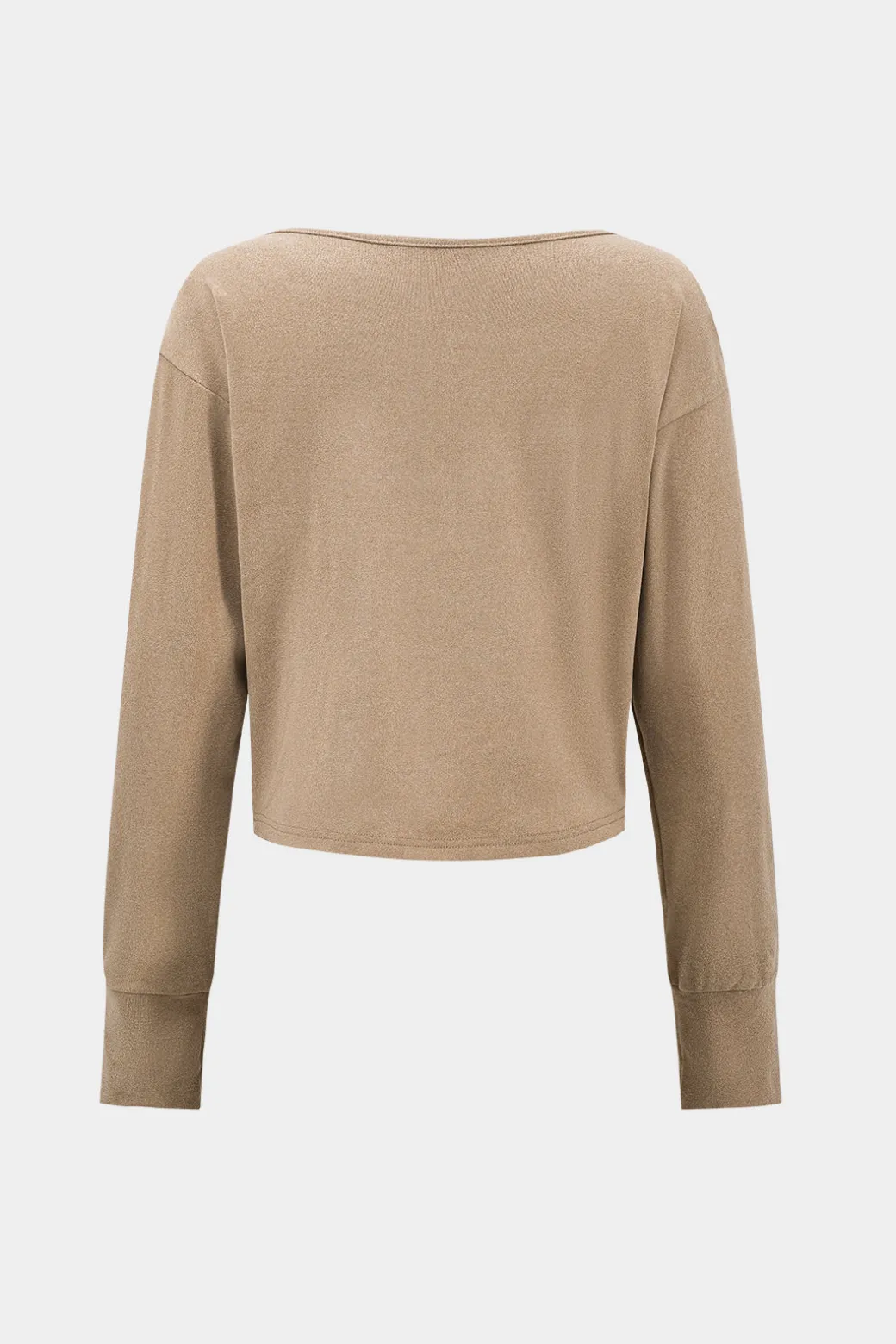 Basic Long Sleeve Top And Trousers Set