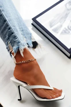 Basic Mid Heel Thong Sandals