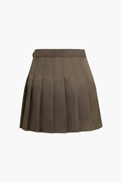 Basic Pleated Mini Skirt