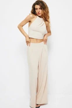 Basic Pleated Wide Leg Pants