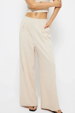 Basic Pleated Wide Leg Pants