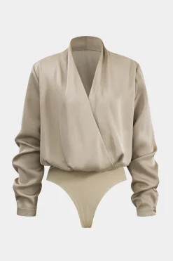 Basic Satin Long Sleeve Bodysuit