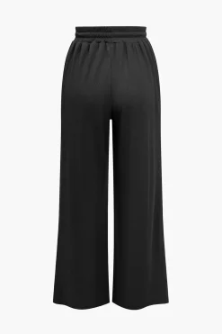 Basic Solid Bodysuit And Trouser Set