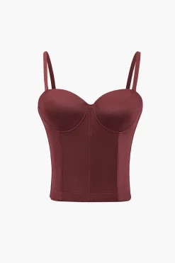 Basic Solid Bustier Cami Top