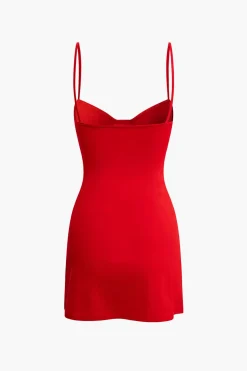 Basic Solid Bustier Slip Mini Dress