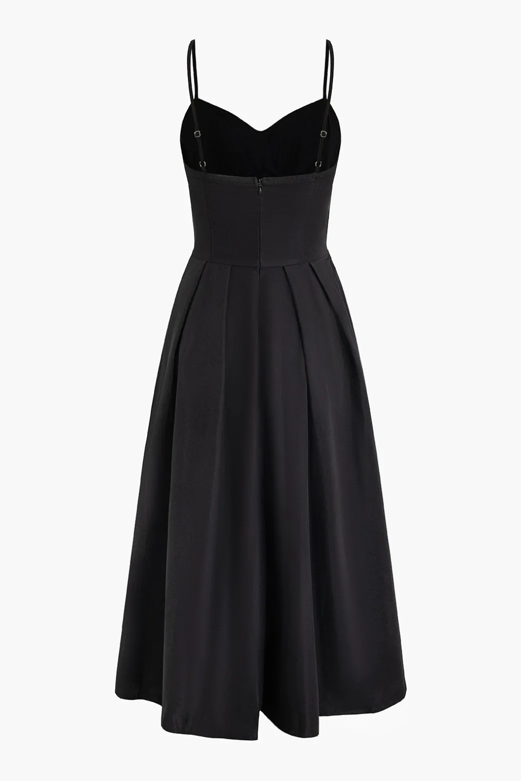 Basic Solid Corset Midi Dress