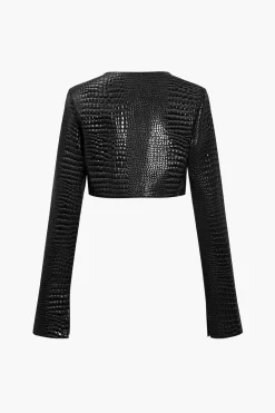 Basic Solid Crop Jacket