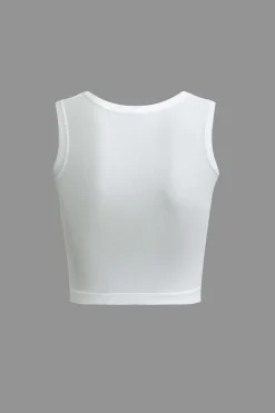Basic Solid Crop Tank Top