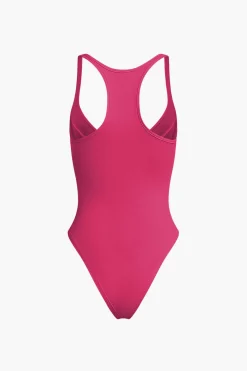 Basic Solid Deep-V Neck Bustier Bodysuit