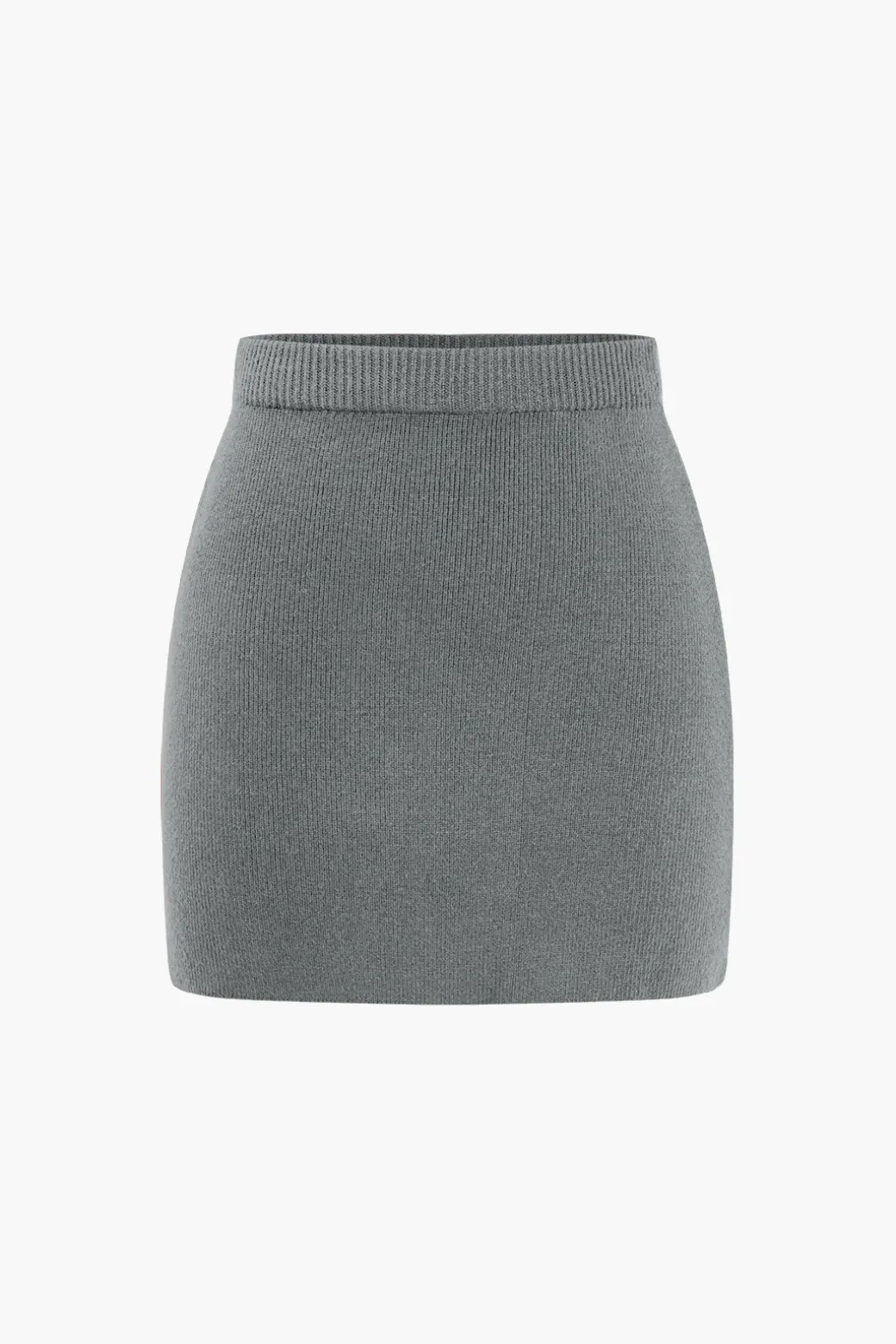 Basic Solid Knit Mini Skirt
