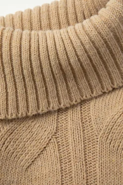 Basic Solid Knit Mock Neck Long-Sleeve Top