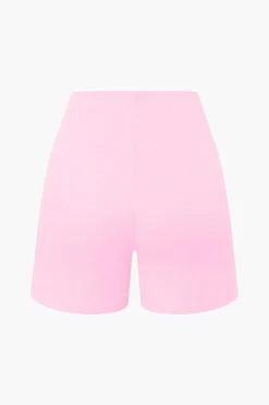 Basic Solid Knit Split Strapless Top And Shorts Set