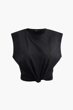 Basic Solid Sleeveless T-shirt