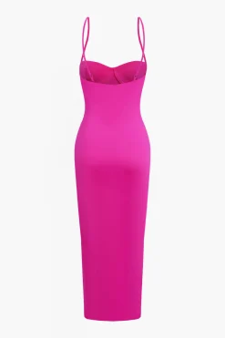 Basic Solid Slip Maxi Dress
