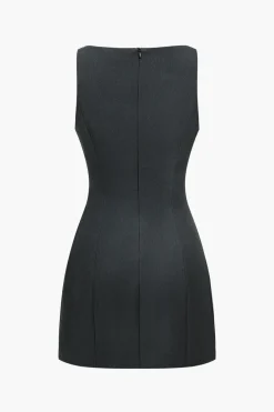 Basic Solid Tank Mini Dress