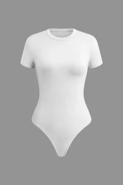 Basic Solid T-shirt Bodysuit