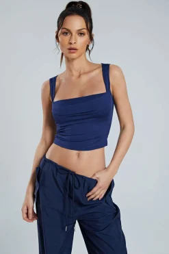 Basic Square Neck Cropped Tank Top