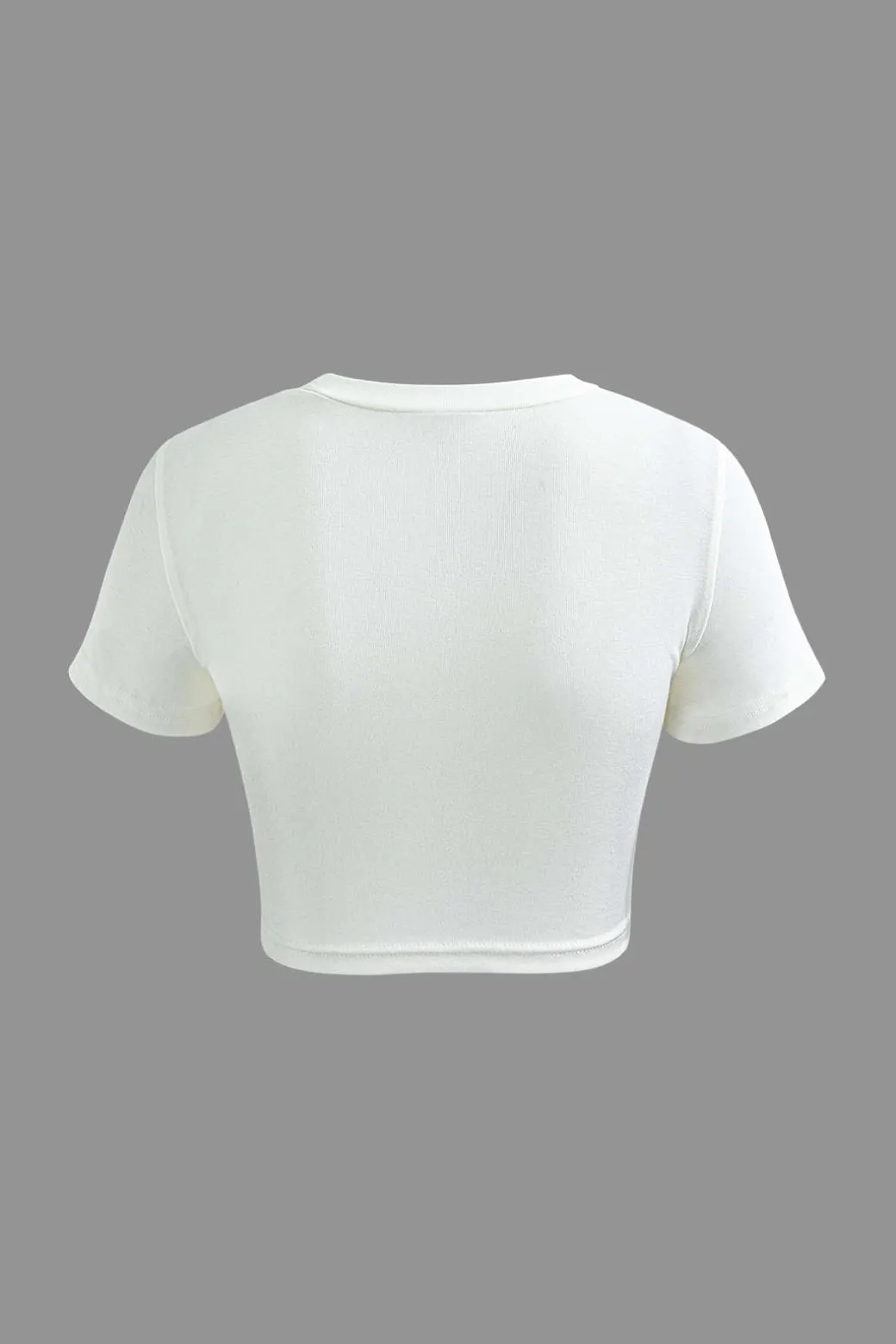 Basic Twist Hem Crop T-shirt