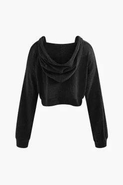 Basic V-neck Sleeveless Maxi Dress And Hooded Crop Sweatshirt Set