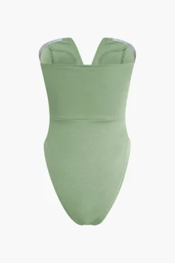 Basic V-neck Strapless Bodysuit