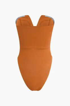 Basic V-neck Strapless Bodysuit