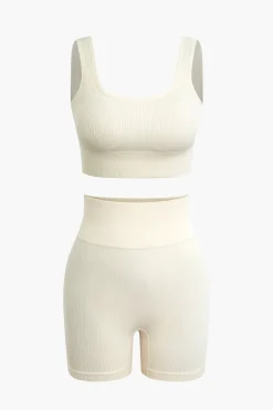 Basic Yoga Tank Top and Shorts Set