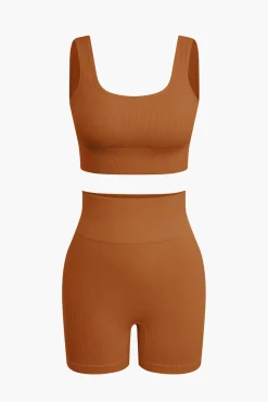 Basic Yoga Tank Top and Shorts Set