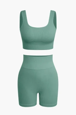 Basic Yoga Tank Top and Shorts Set