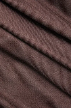 Bead Detail Cut Out Ruched Split Maxi Skirt