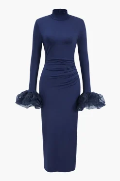 Bell Sleeve Long Sleeve Maxi Dress