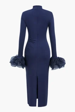 Bell Sleeve Long Sleeve Maxi Dress