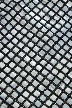 Block Pattern Sequin Skirt