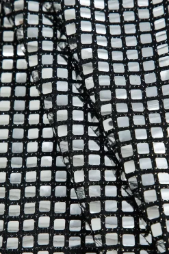 Block Pattern Sequin Skirt