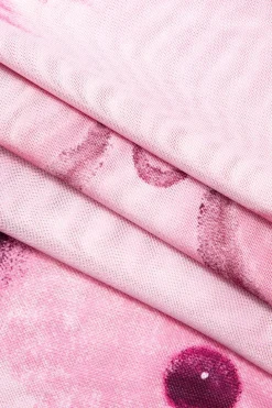 Body Print Mesh Long Sleeve Bodysuit