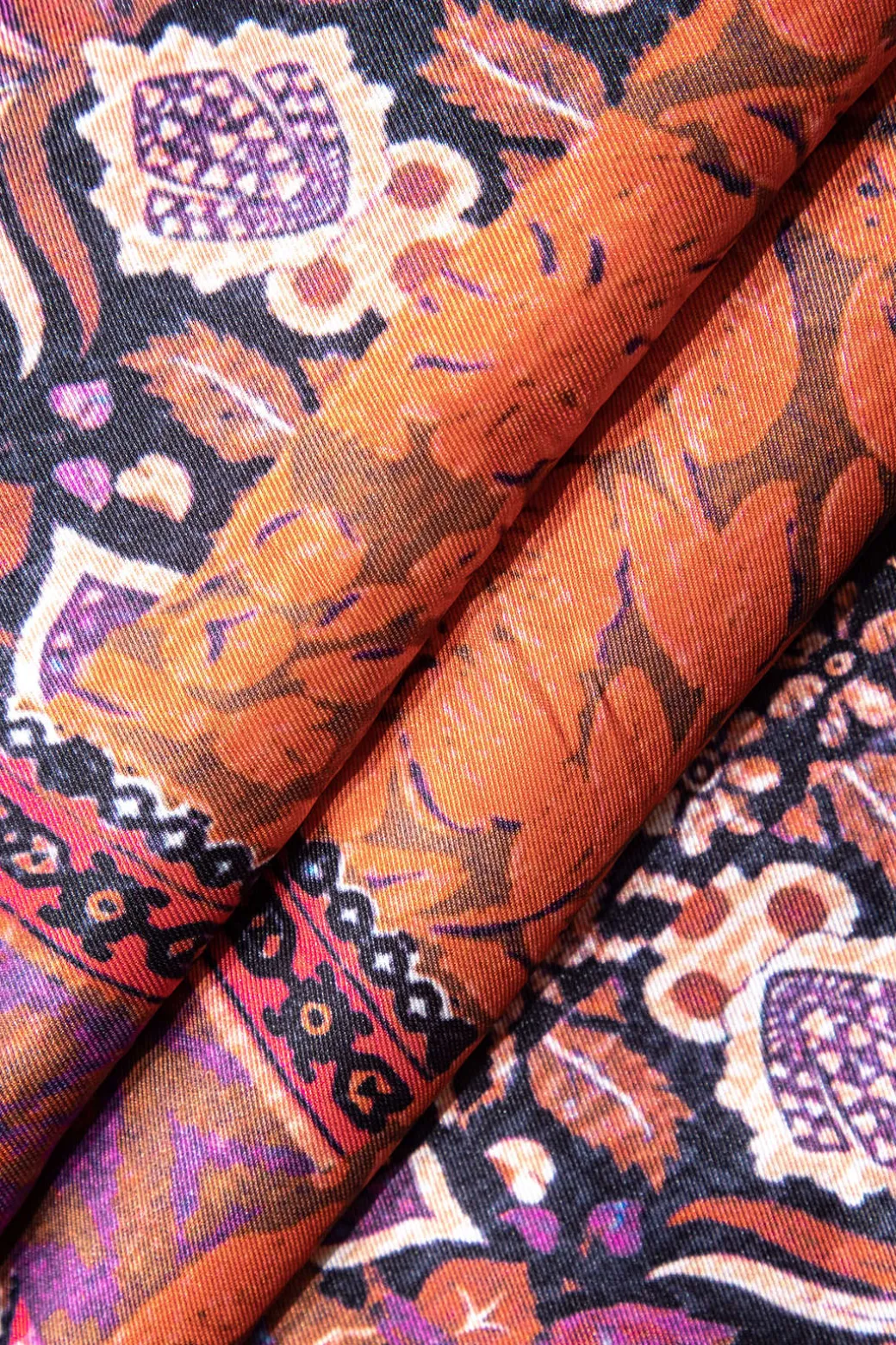 Bohemian Print Straight Leg Pants
