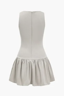 Bow Detail Sleeveless Mini Dress
