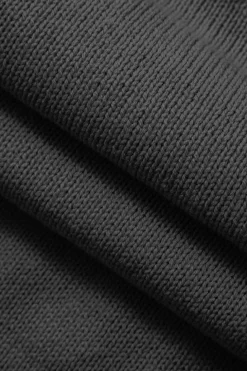 Braided Tie Slip Slit Knit Midi Dress