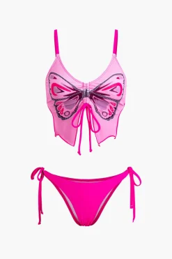 Butterfly Pattern Bikini Set