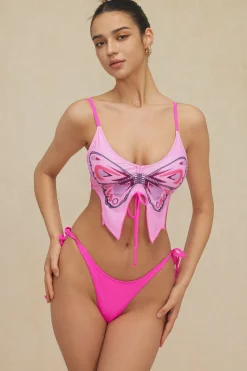 Butterfly Pattern Bikini Set
