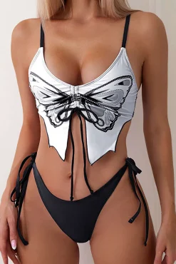 Butterfly Pattern Bikini Set
