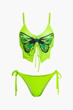 Butterfly Pattern Bikini Set