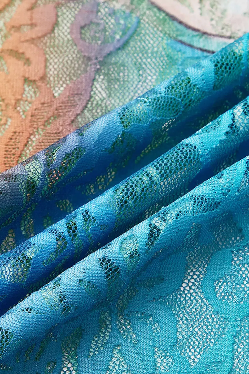 Butterfly Print Cut Out Mesh Strap Maxi Dress