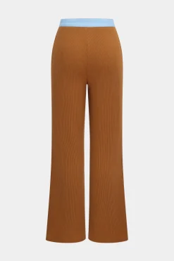 Button Patchwork Long Sleeve Top And Zipper Trousers Set