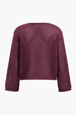 Button Round Neck Sweater Cardigan