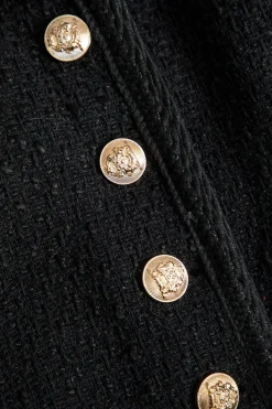 Button Tweed Blazer