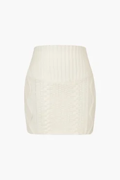 Cable Knit Mini Skirt