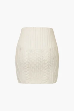 Cable Knit Mini Skirt