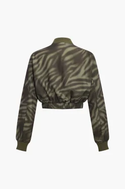 Camo Print Zipper Pocket Jacket