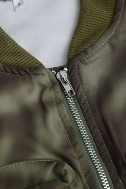 Camo Print Zipper Pocket Jacket