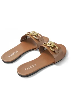 Chain Detail Slippers